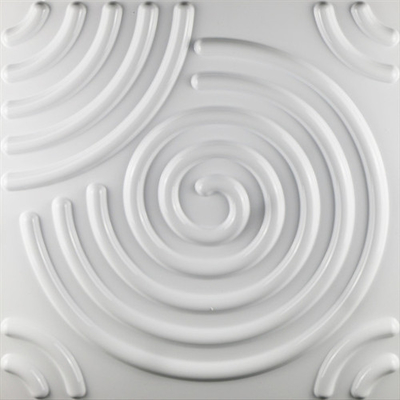 Modern 3D PVC Cephe Panelleri Ağırlık 1.36 Kg / Metrekare Mat Beyaz Renkli Duman Korumalı
