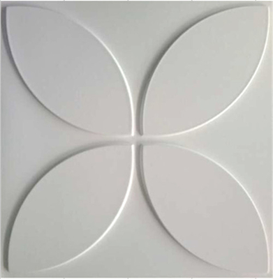 Kolay Kurulum Beyaz Dalga Duvar Panelleri, Oturma Odası İçin TV Arkaplan PVC 3D Duvar Sayfaları