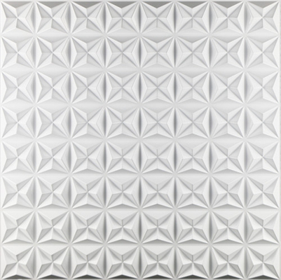 Kendinden Yapışkanlı 3D Beyaz Duvar Panelleri, Modern 3D Duvar Panelleri PVC Malzeme